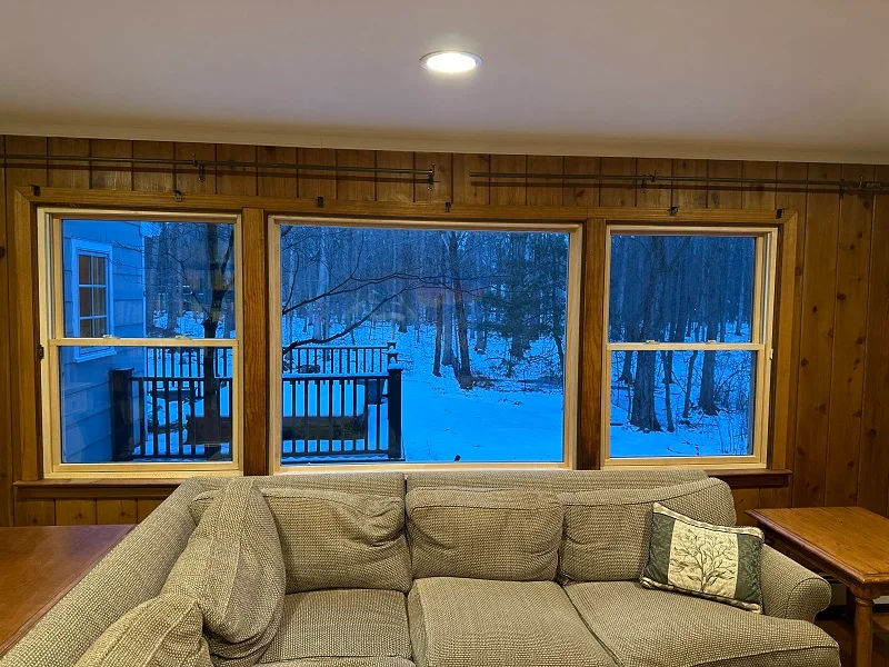 New windows offer a beautiful view to the backyard